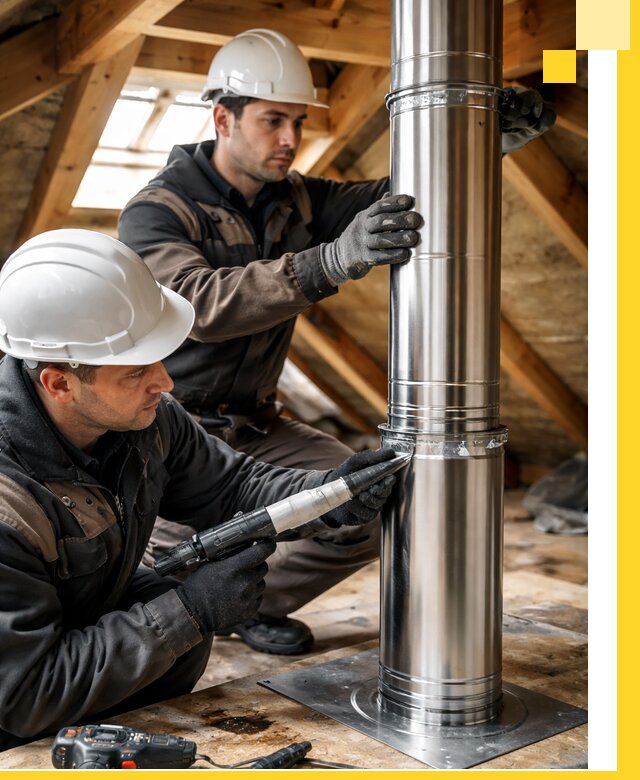 Монтаж дымоходов для каминов в Полысаеве с гарантией качества