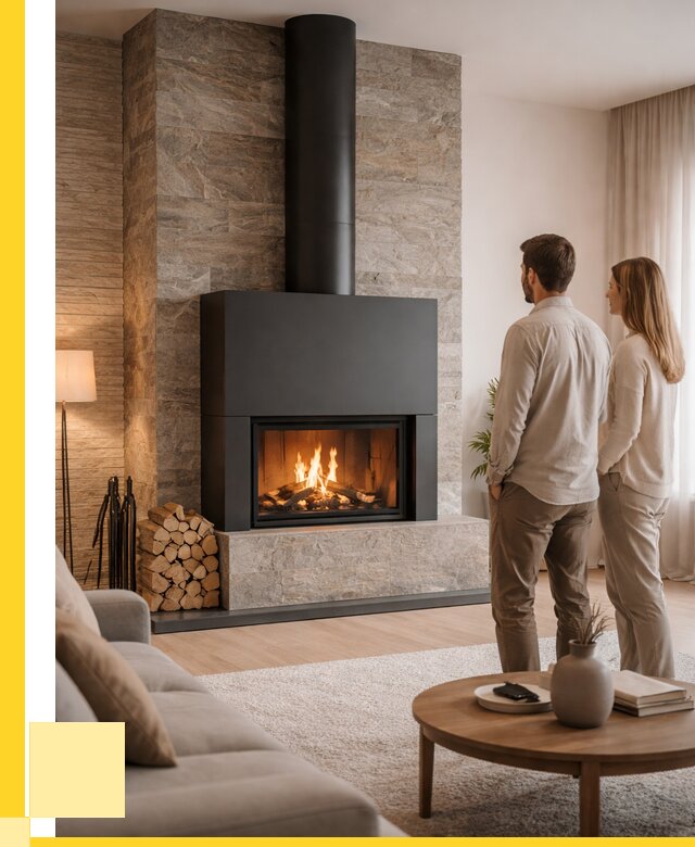 Закрытые камины под ключ в Полысаеве от 123396 р., ЭриданПлс