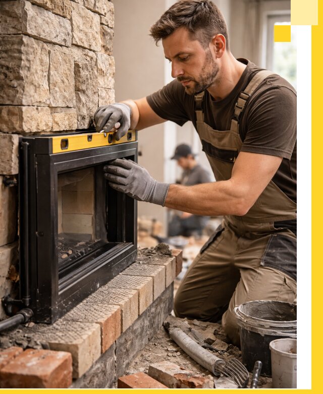 Дровяные камины под ключ в Полысаеве: монтаж, обустройство