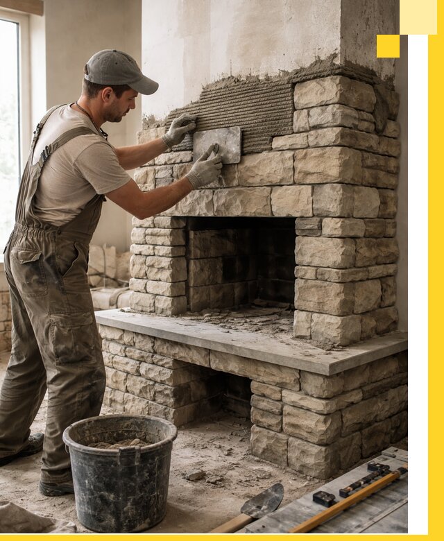 Строительство каминов под ключ в Полысаеве от проектирования до монтажа