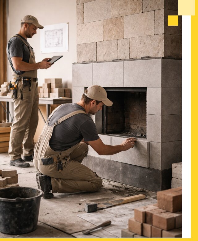 Индивидуальные проекты каминов и каминных систем в Полысаеве