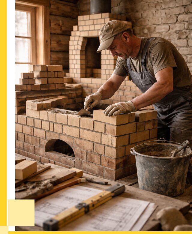 Кладка печей из кирпича в Полысаеве цены от 30849 р. - ЭриданПлс