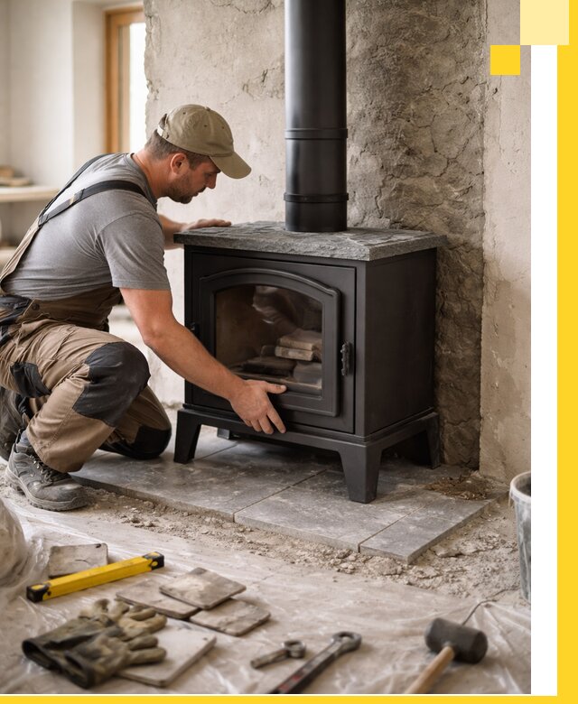 Профессиональный монтаж печей и каминов в Полысаеве под ключ