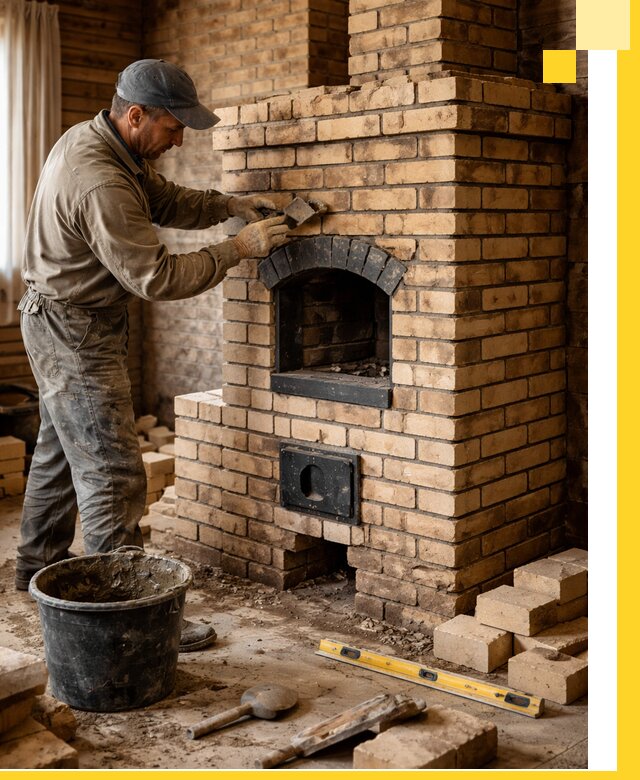 Кирпичные печи под ключ в Полысаеве: проектирование и кладка