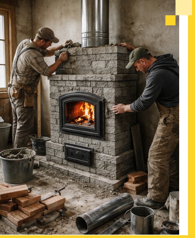 Производство, поставка и монтаж дровяных печей в Полысаеве