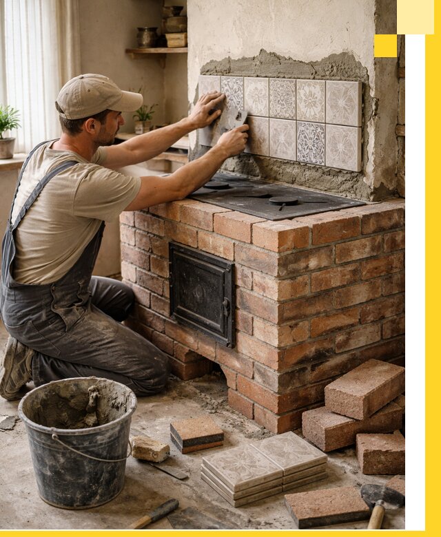 Печи с плитой на заказ монтаж гарантия и сервис в Полысаеве