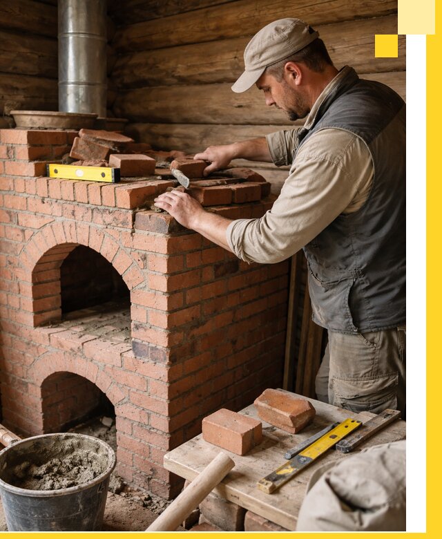 Изготовление и установка русских печей в Полысаеве под ключ