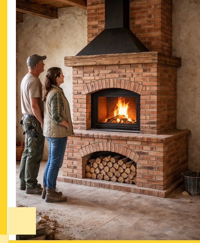 Печи камины из кирпича в Полысаеве от 123396 р. | ЭриданПлс