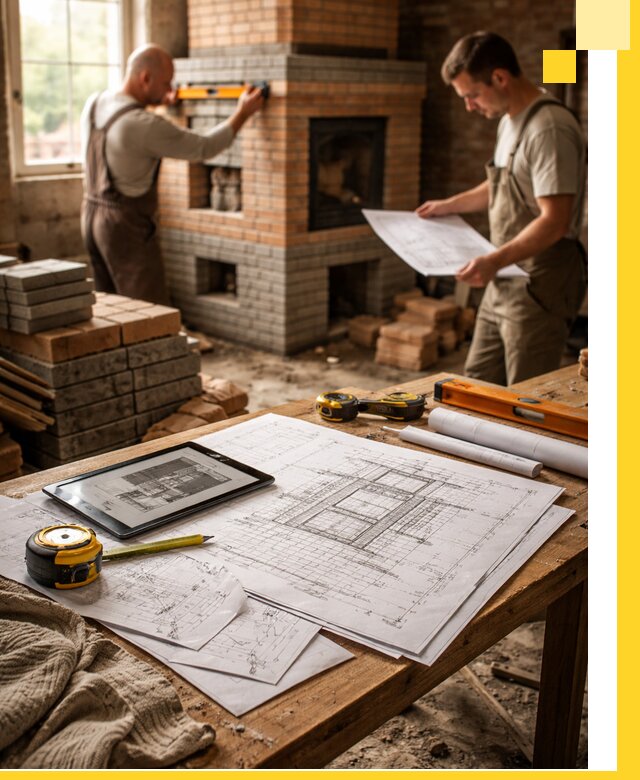 Проекты печей и каминов с индивидуальным дизайном в Полысаеве