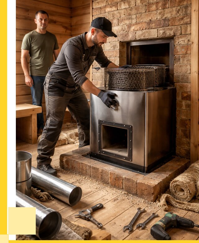 Монтаж банных печей под ключ в Полысаеве от 18509 р., ЭриданПлс