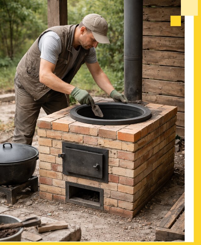 Изготовление и установка печей для казана в Полысаеве под ключ