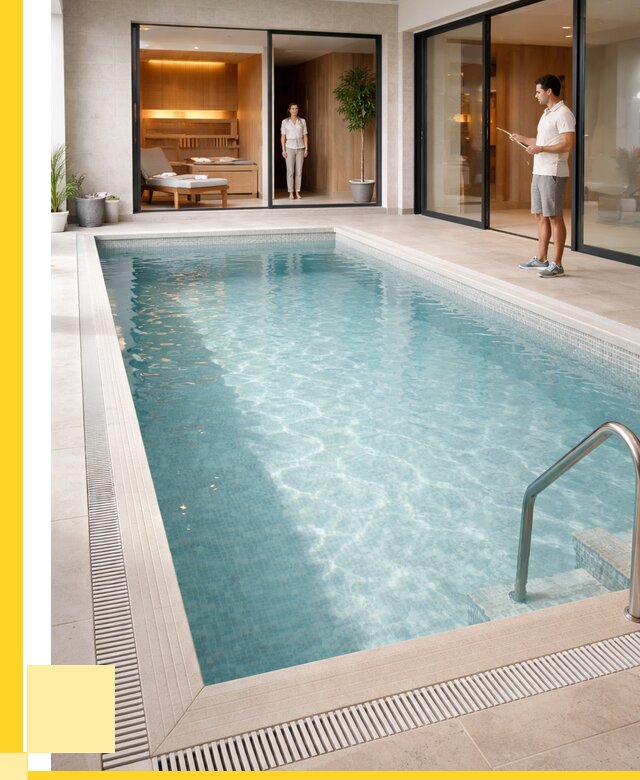 Отделка бассейна пленкой ПВХ в Полысаеве от 3599 р. - ЭриданПлс