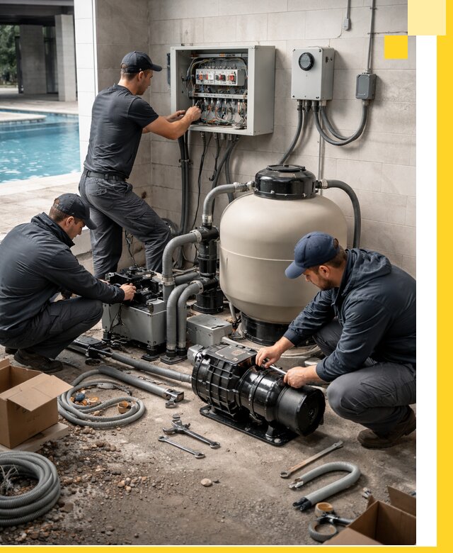 Профессиональный монтаж оборудования для бассейнов в Полысаеве