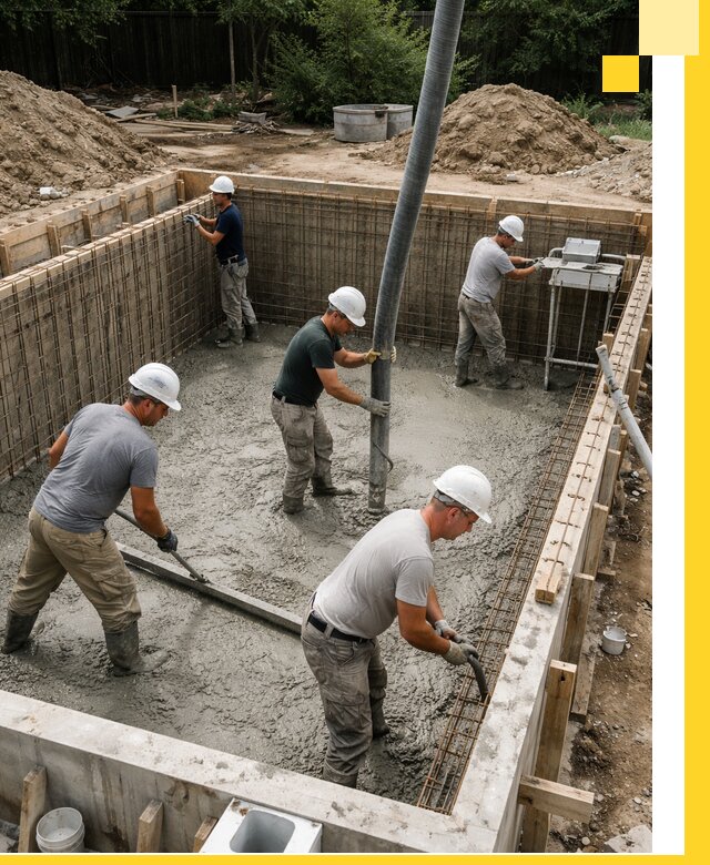 Строительство бетонных бассейнов под ключ в Полысаеве