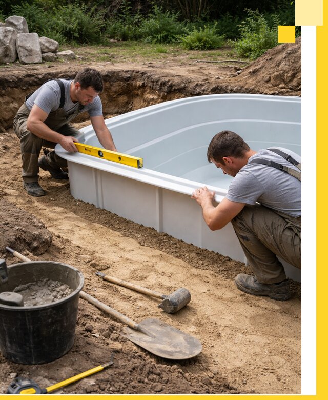 Производство и установка пластиковых бассейнов в Полысаеве под ключ