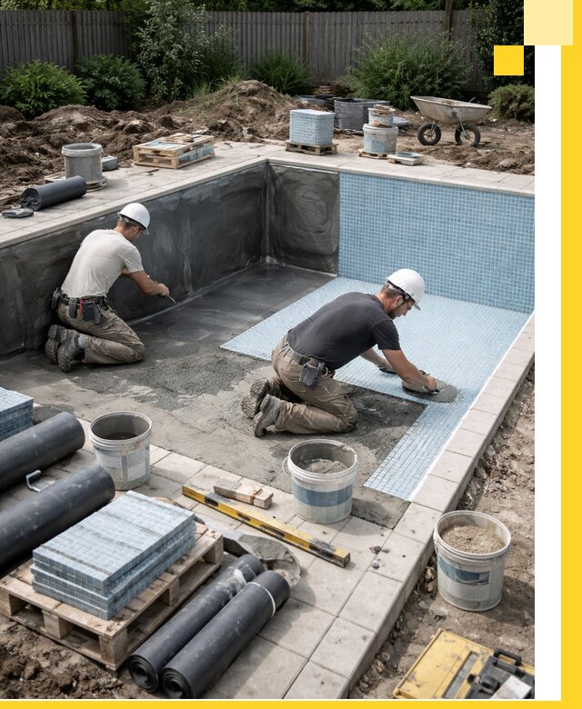 Проектирование и строительство стационарных бассейнов в Полысаеве