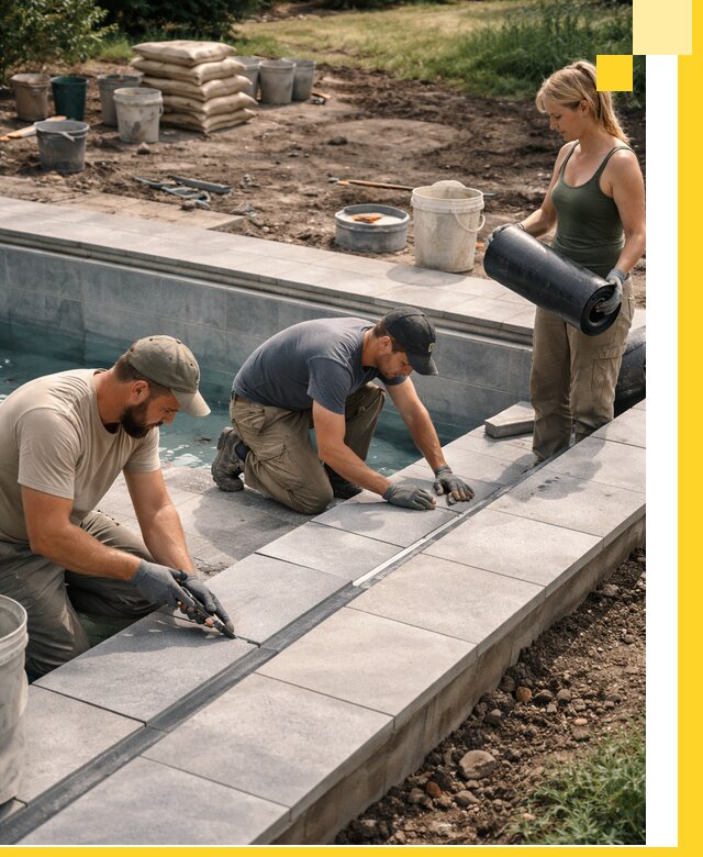 Строительство и монтаж уличных бассейнов под ключ в Полысаеве