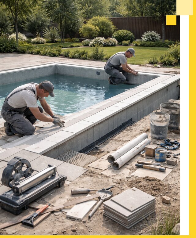 Строительство открытых бассейнов под ключ в Полысаеве профессионально