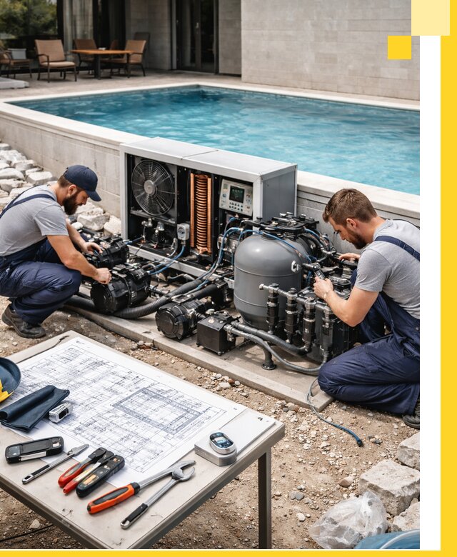 Проектирование и монтаж бассейнов с подогревом в Полысаеве