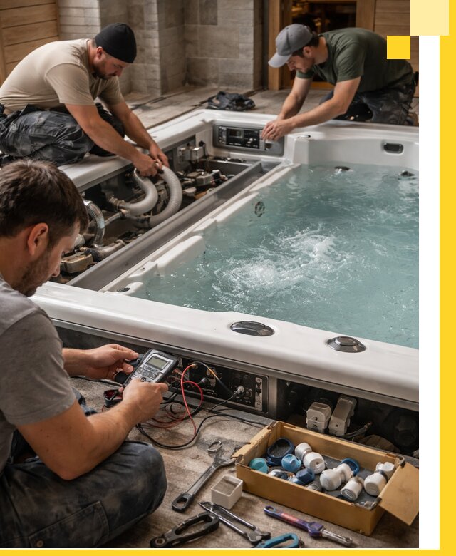 Гидромассажные бассейны под ключ в Полысаеве, дизайн и монтаж