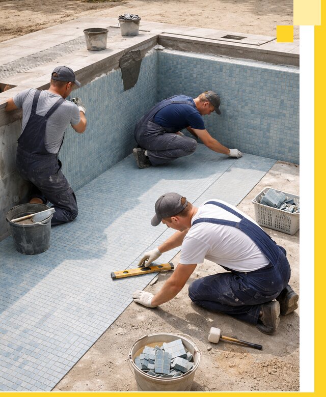 Укладка и установка плитки для бассейнов под ключ в Полысаеве