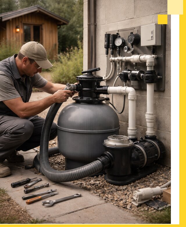 Продажа и монтаж фильтров и насосов для бассейнов в Полысаеве