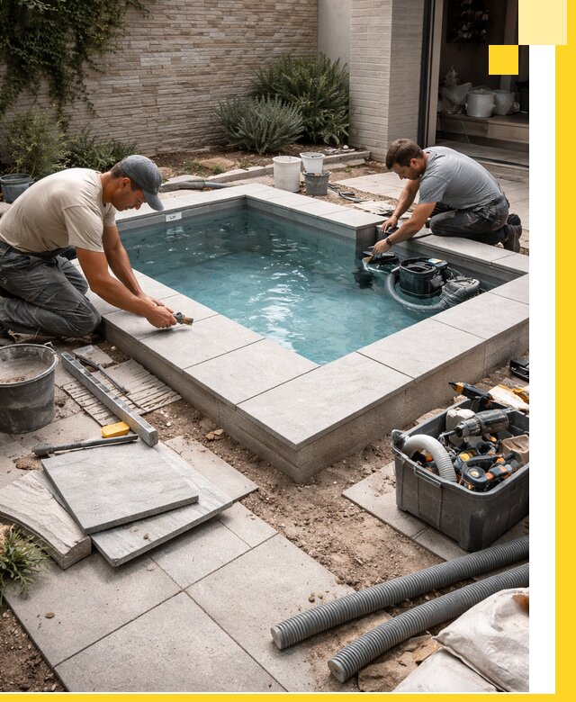 Мини бассейны под ключ в Полысаеве, дизайн и установка