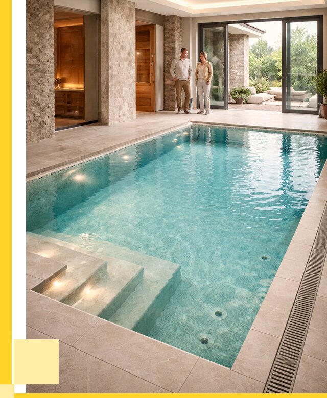 Бассейн во дворе в Полысаеве: проект, отделка от 1233960 р. | ЭриданПлс