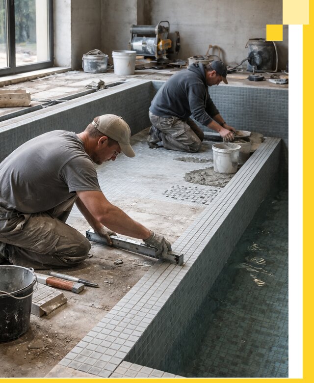 Строительство бассейна в частном доме в Полысаеве под ключ