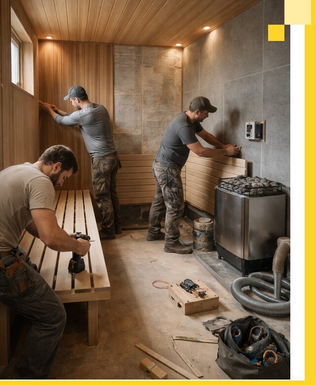 Сауны под ключ в Полысаеве, проектирование, строительство, отделка