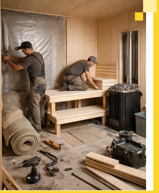 Проекты саун под ключ в Полысаеве дизайн и строительство