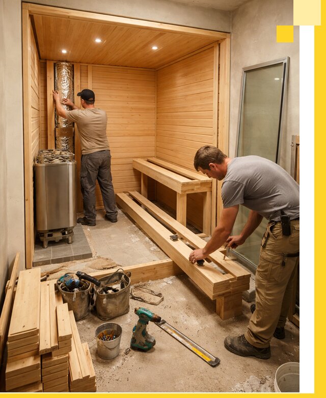 Проектирование и установка домашних саун под ключ в Полысаеве