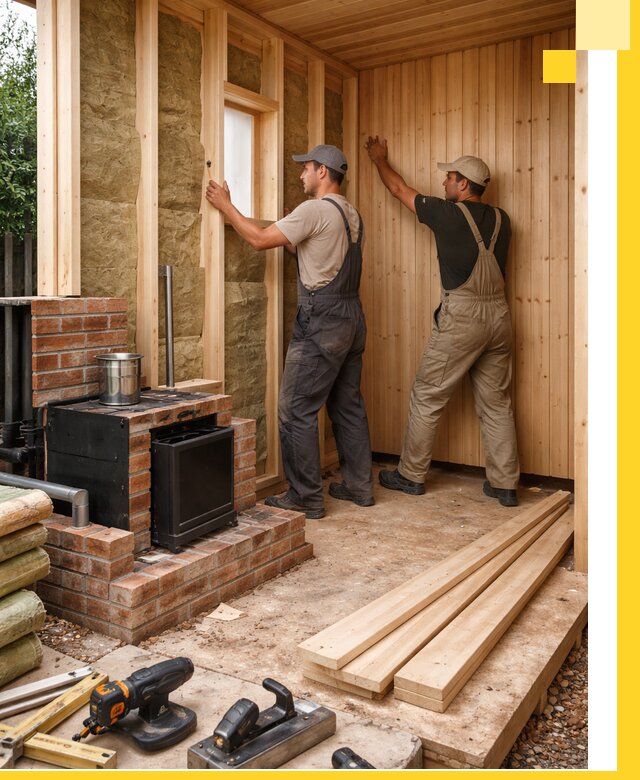 Строительство и установка дачных саун под ключ в Полысаеве