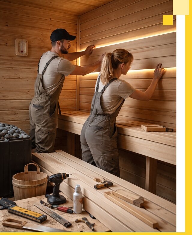 Дизайн саун и бань под ключ с индивидуальным проектом в Полысаеве