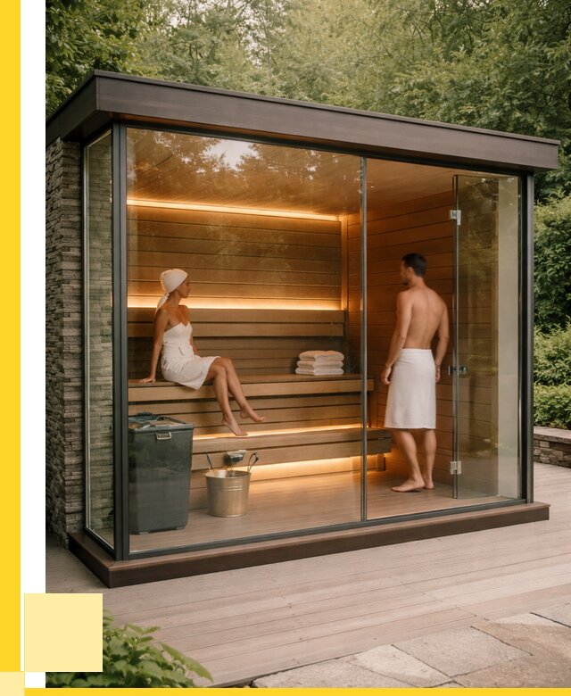 Сауна стеклянная и двери для сауны в Полысаеве от 257075 р. | ЭриданПлс