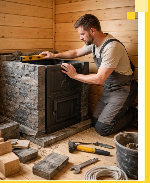 Производство и установка печей для саун под ключ в Полысаеве