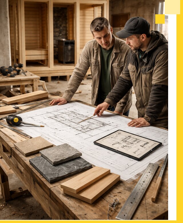 Проекты бань под ключ и планы строительства в Полысаеве