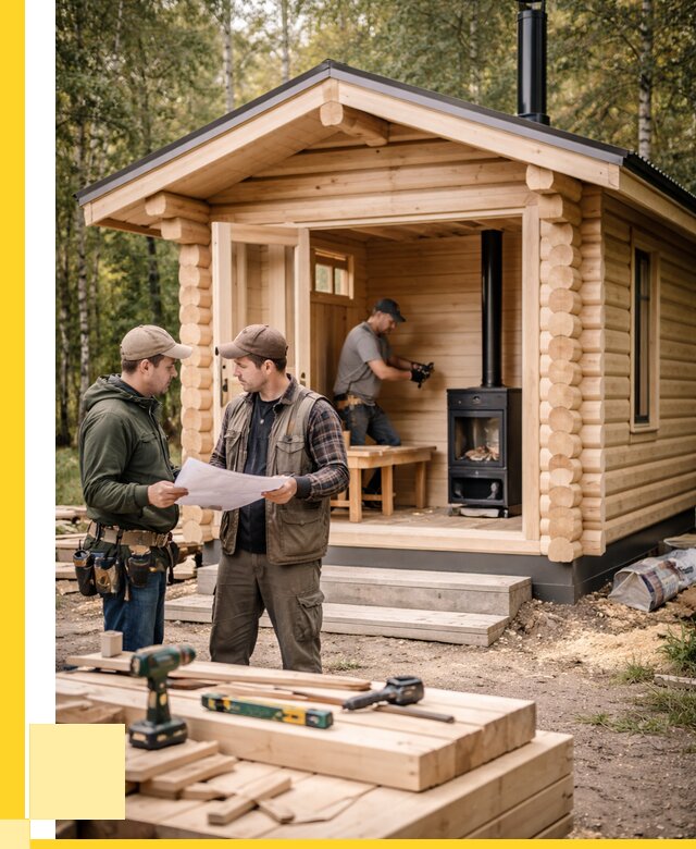 Монтаж бань под ключ в Полысаеве — от 205660 р. | ЭриданПлс