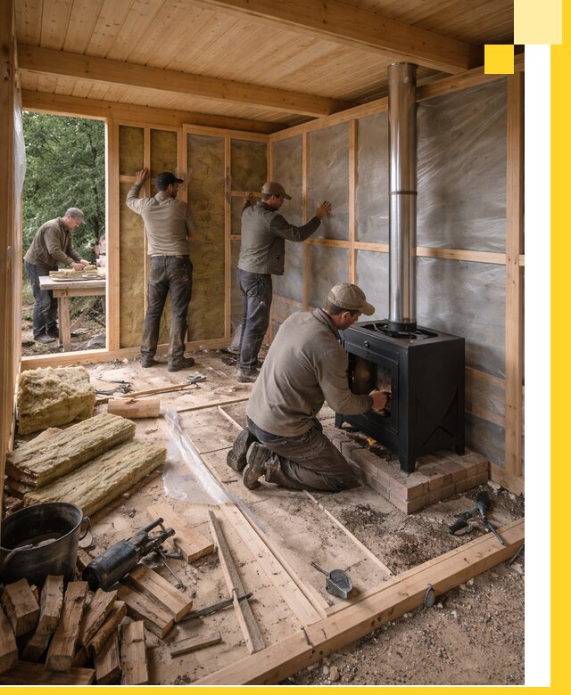 Профессиональный монтаж бань под ключ в Полысаеве для дома