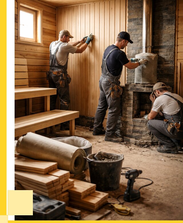 Ремонт бань под ключ в Полысаеве от 46274 р. | ЭриданПлс