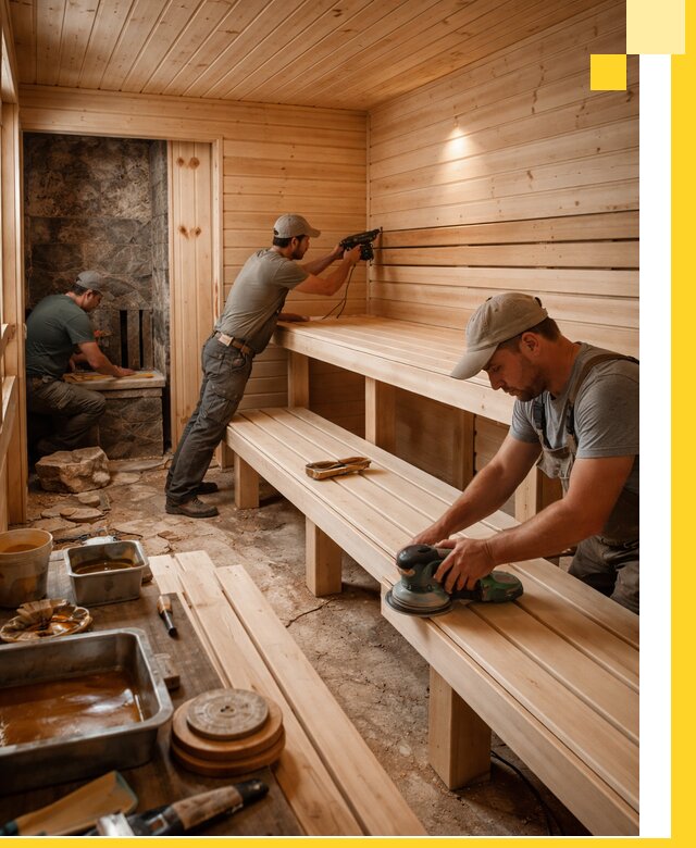 Профессиональная отделка бань в Полысаеве под ключ, с гарантией