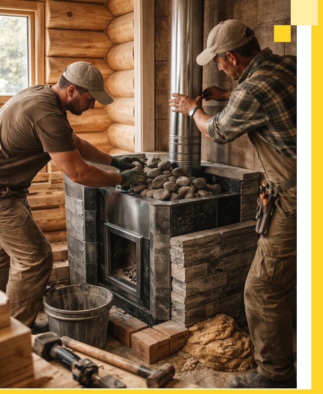 Строительство и отделка русских бань под ключ в Полысаеве