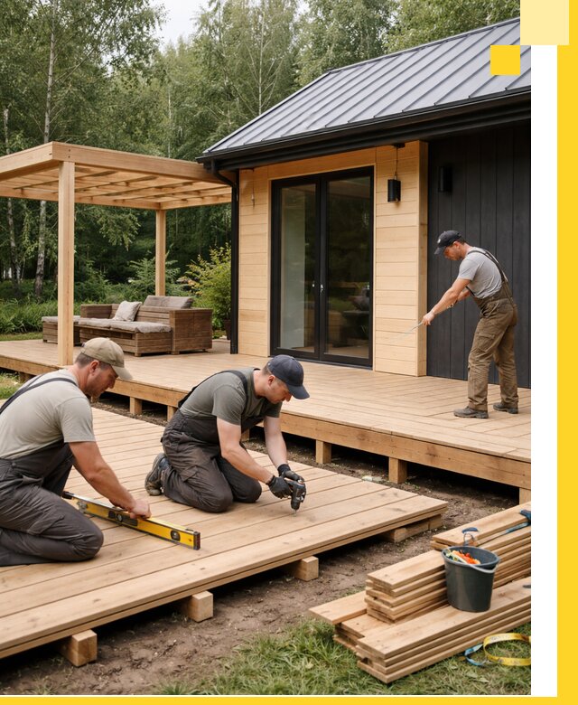 Строительство бань с террасой и бассейном под ключ в Полысаеве