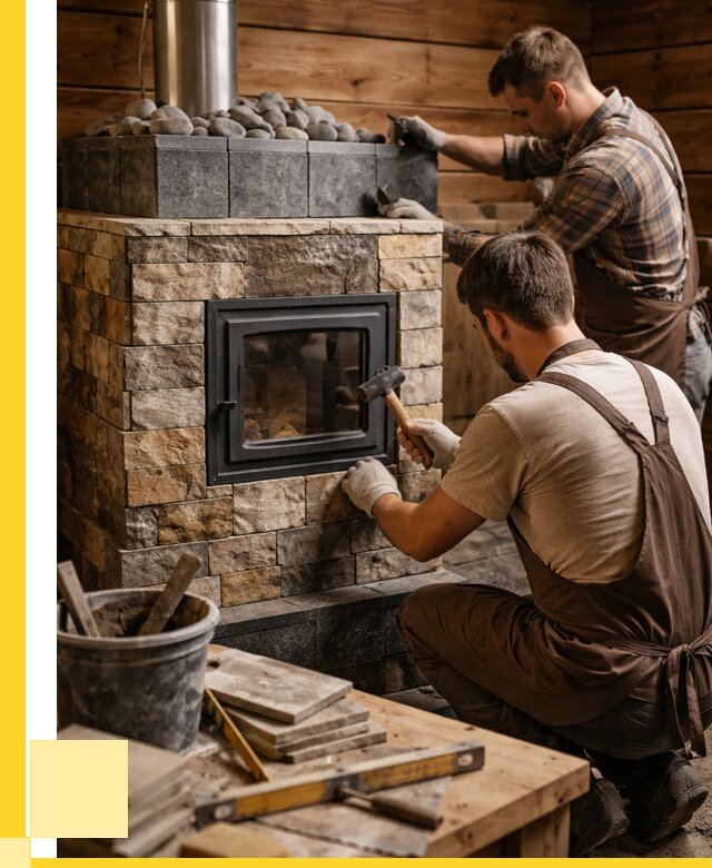 Облицовка банной печи в Полысаеве от 15425 р. | ЭриданПлс