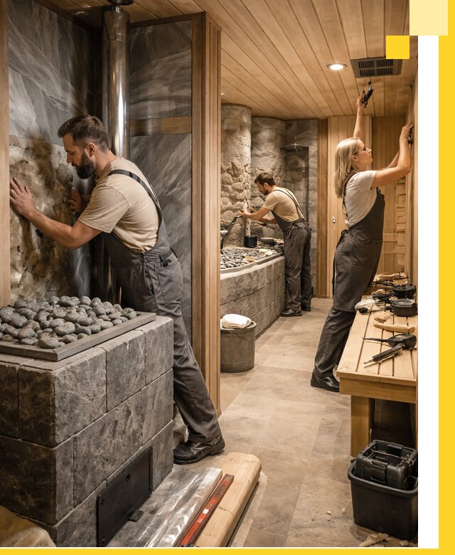 Строительство бань и SPA процедур в Полысаеве под ключ и отделкой