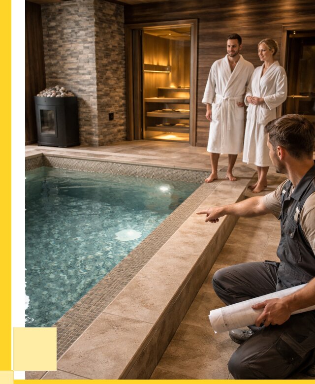 Проект бани с бассейном под ключ в Полысаеве от 66840 р. | ЭриданПлс