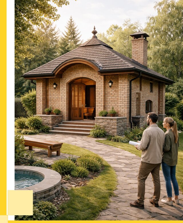 Проект кирпичной бани в Полысаеве от 30849 р. | ЭриданПлс