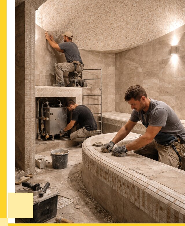 Монтаж хамамов под ключ в Полысаеве от 257075 р. ЭриданПлс