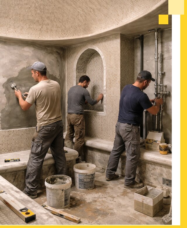 Профессиональный монтаж хамамов под ключ в Полысаеве с гарантией