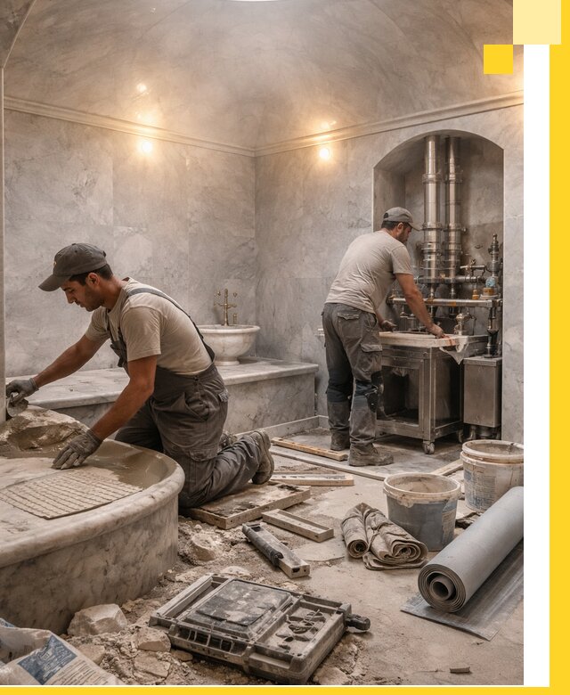 Строительство турецких бань хаммам под ключ в Полысаеве